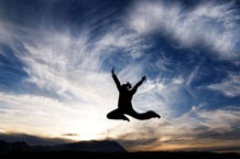 Exhilarated man Man feeling exhilarated